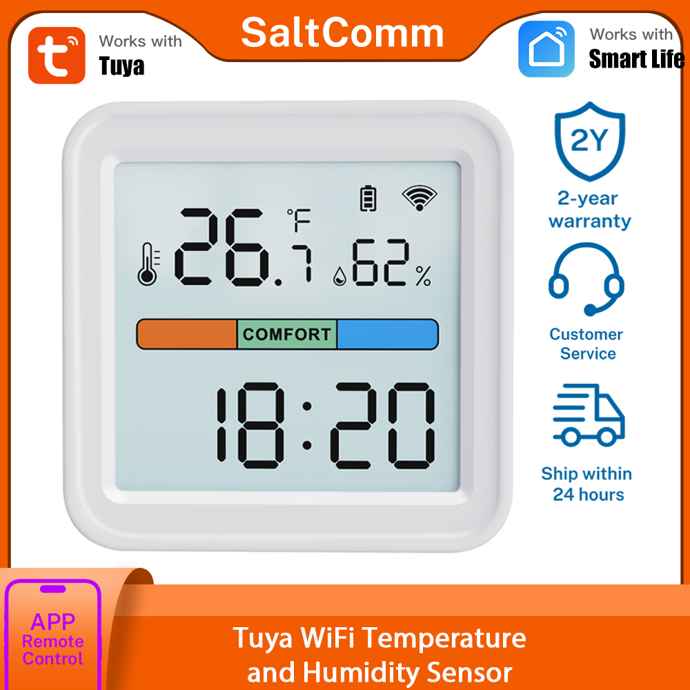 Smart Home Tuya - Tuya 新しい WiFi 温度湿度センサー スマートライフ バックライト湿度計
