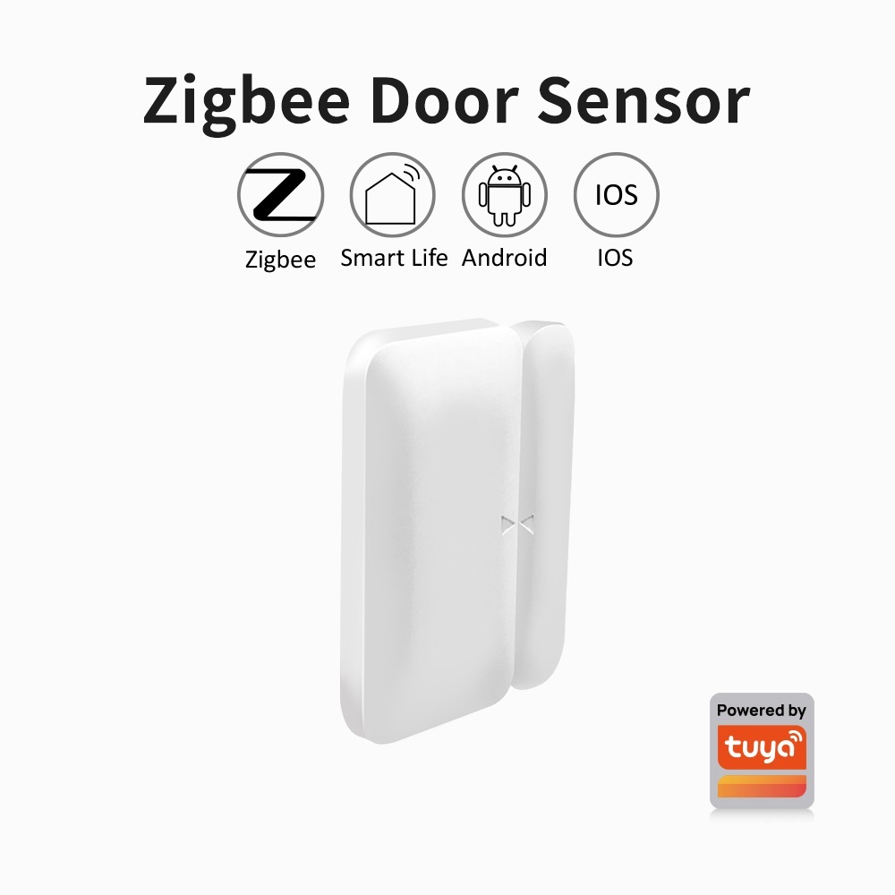 Smart Home Setup - Tuya Zigbee ワイヤレスドア窓センサーミニスマートホームワイヤレスドア検出器ドア開閉警報システム Alexa 用