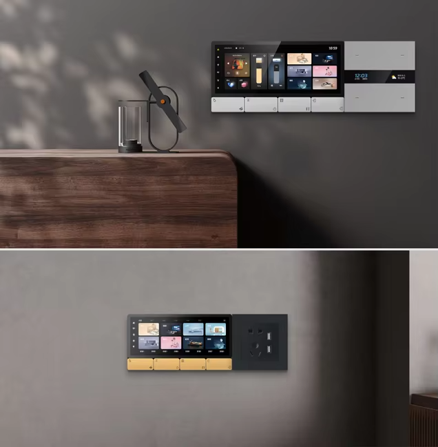 Smart Home Tuya - F5 Tuya UKタッチスクリーン音楽プレーヤーホストスマートホームウォールアンプセントラルコントロールパネルIPSディスプレイAndroidシステムWiFi