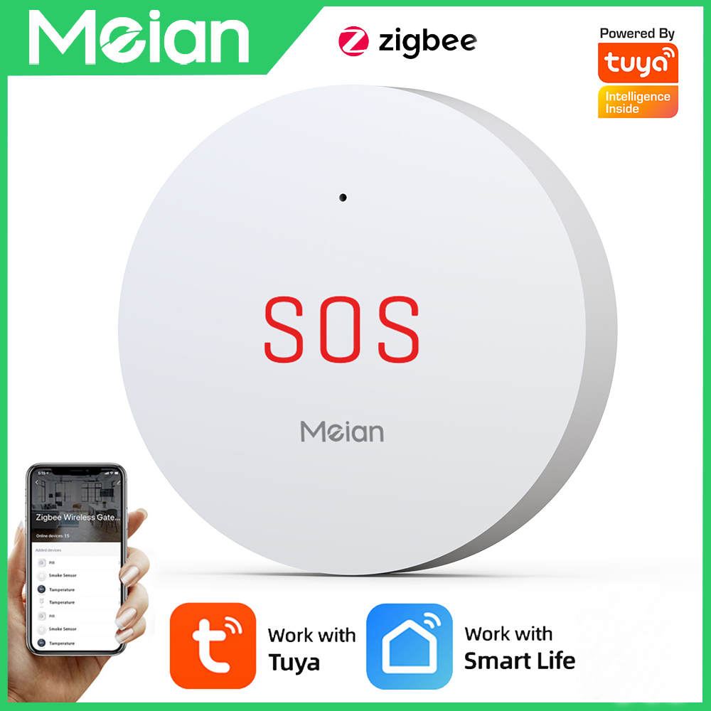 Smart Home Living - Zigbee-緊急ボタンセキュリティシステム,ワイヤレスホームアラームシステム,Smart Life/Tuyaアプリとハブで動作