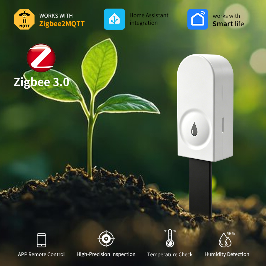 Smart Home Setup - スマートZigbee 3.0土壌テスター、植物・庭園用湿度・温度・水分センサー、Home Assistant Zigbee2MQTTと連携可能