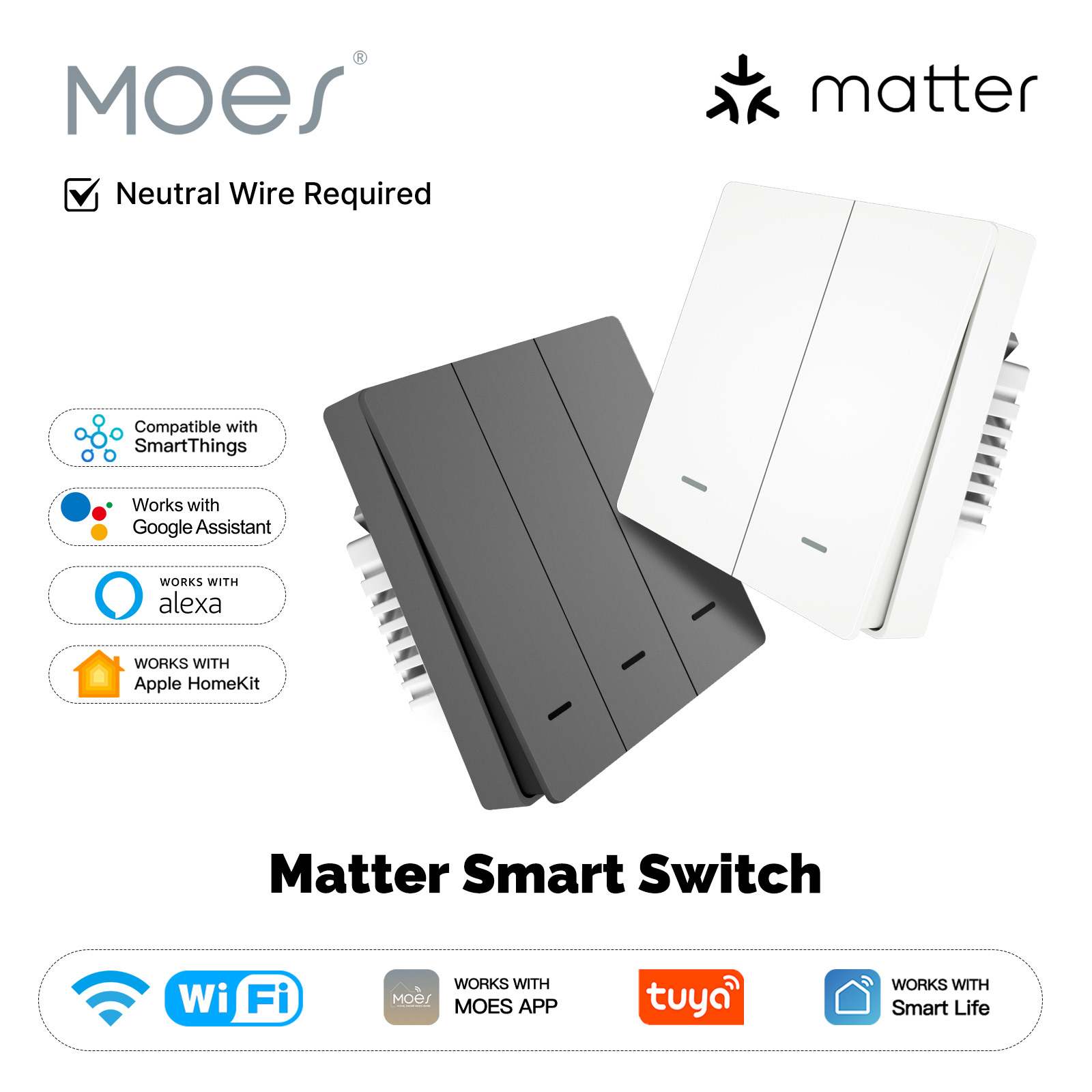 Smart Home Tuya - MOES Matter Tuya WiFi スマート ライト
