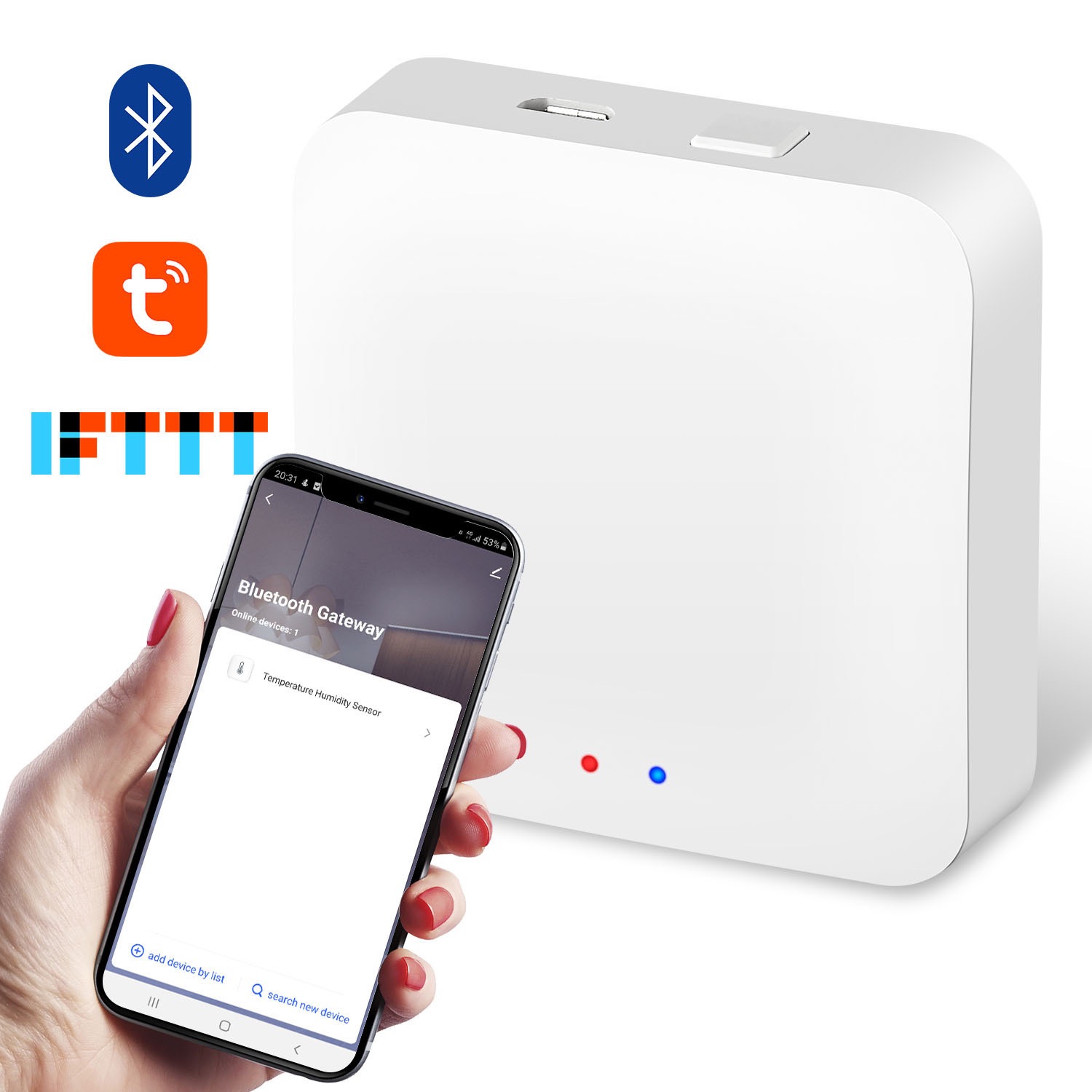 Smart Home Living - Tuya ZigBeeマルチモードゲートウェイハブ スマートホーム WiFiブリッジ Bluetoothメッシュ スマートライフ