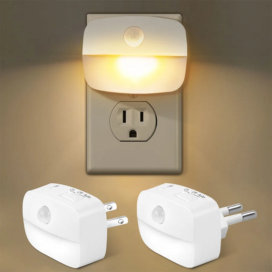 Smart Baby Night Light - モーションセンサー付きLEDナイトライト,EU,EU,子供用ナイトライト,寝室の装飾,廊下,階段用