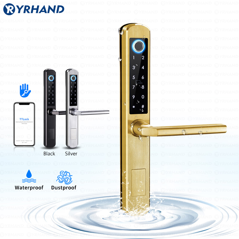 IP66 ゴールドステンレス鋼スライドガラススマートロック  - Smart Home Keyestudio のレビューと価格