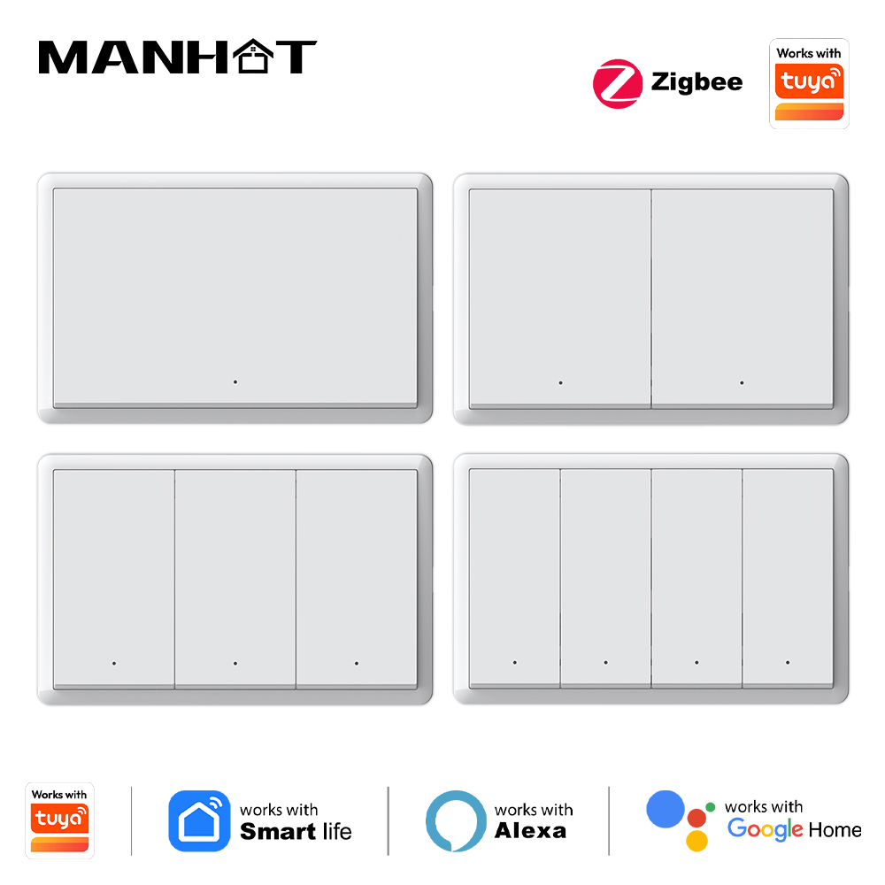 マンホットスマートzigbeeスイッチ、ニュートラル配線不要 - Smart Home Tuya のレビューと価格