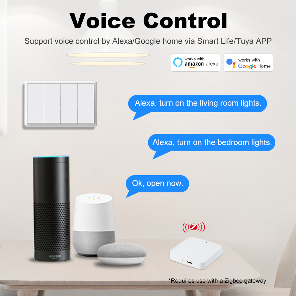 マンホットスマートzigbeeスイッチ、ニュートラル配線不要 - Smart Home Tuya のレビューと価格