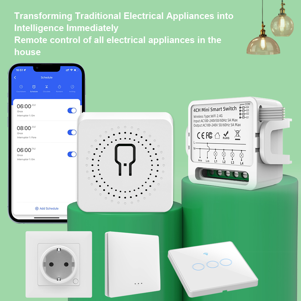 Tuya WiFiスマートスイッチ 1/2/3/4連 4ウェ - Smart Home Tuya のレビューと価格