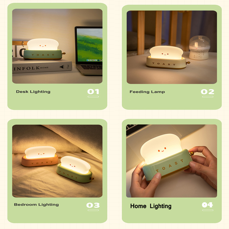 子供の寝室用のかわいい漫画ナイトライト、トーストパン/ひよこ - Smart Baby Night Light のレビューと価格