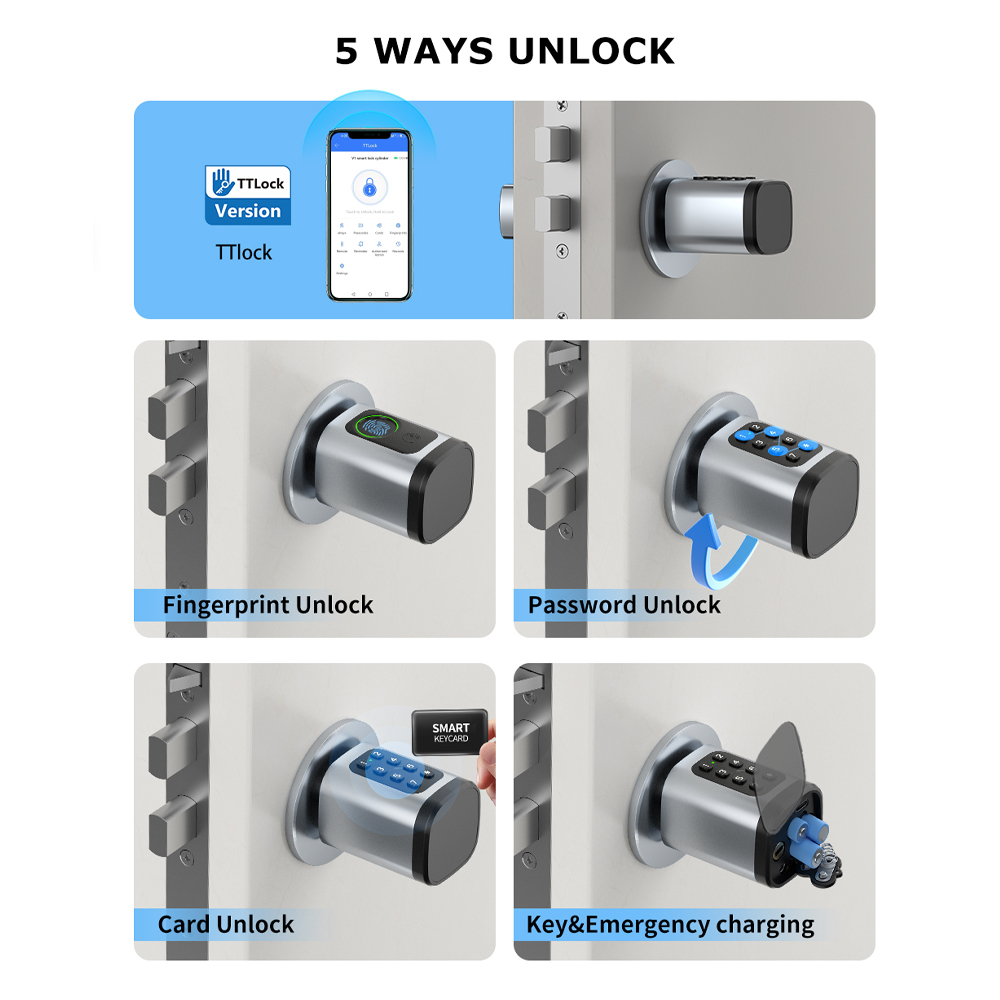 TTLock アプリ指紋 FRID カードパスワードシリンダ - Smart Home Keyestudio のレビューと価格