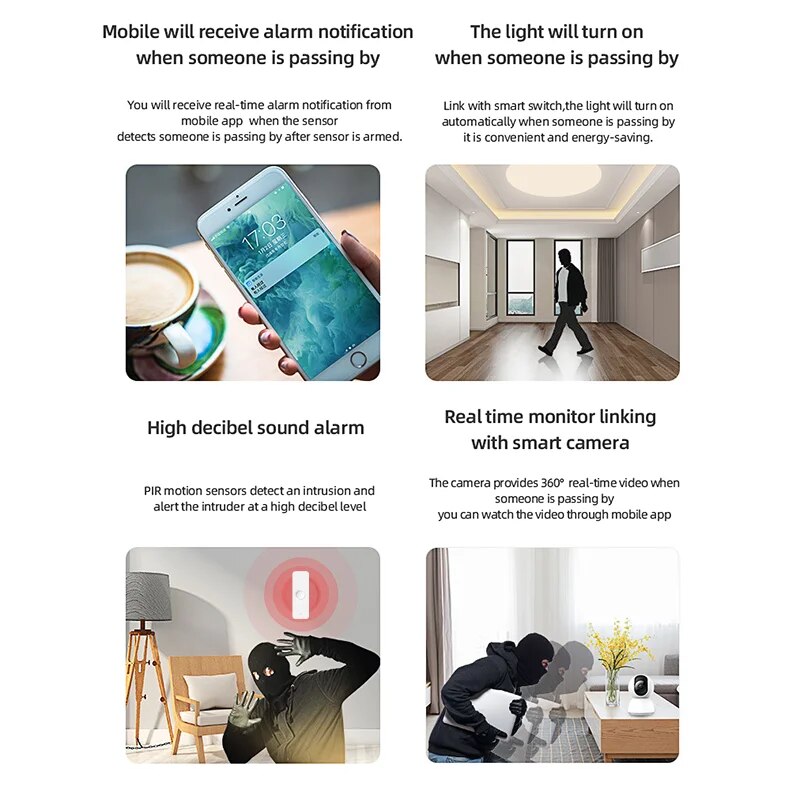 Tuya WiFi Zigbee PIR モーションセンサー - Smart Home Ikea のレビューと価格