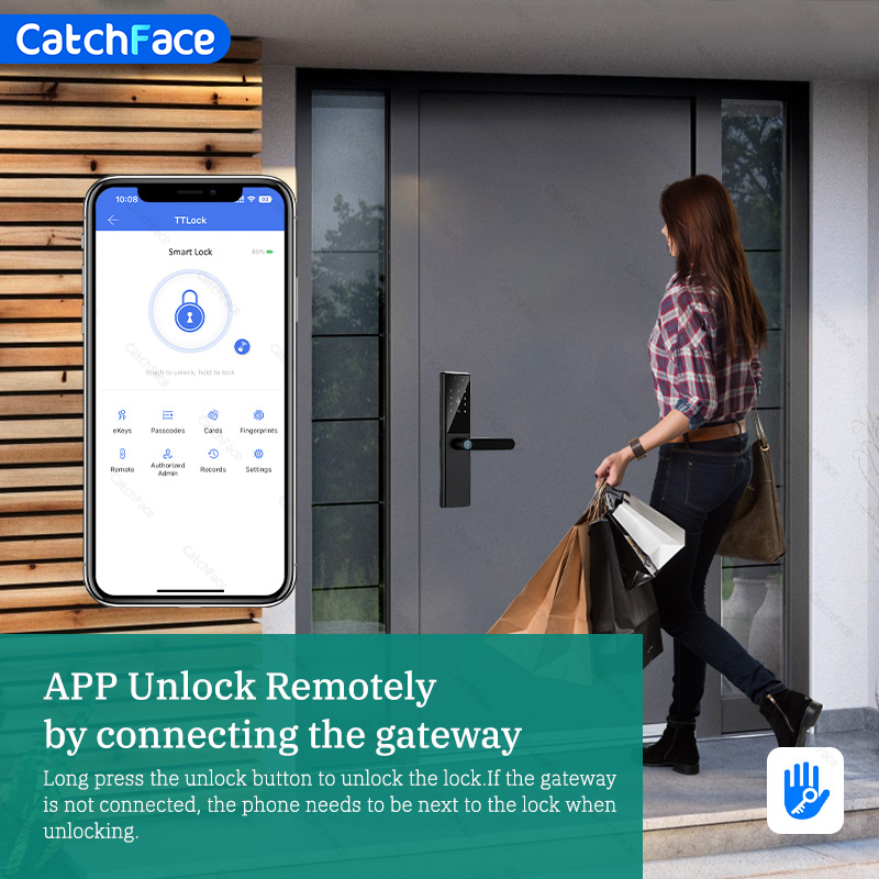 Bluetooth 指紋ドアロック TTLock アプリコー - Smart Home Keyestudio のレビューと価格
