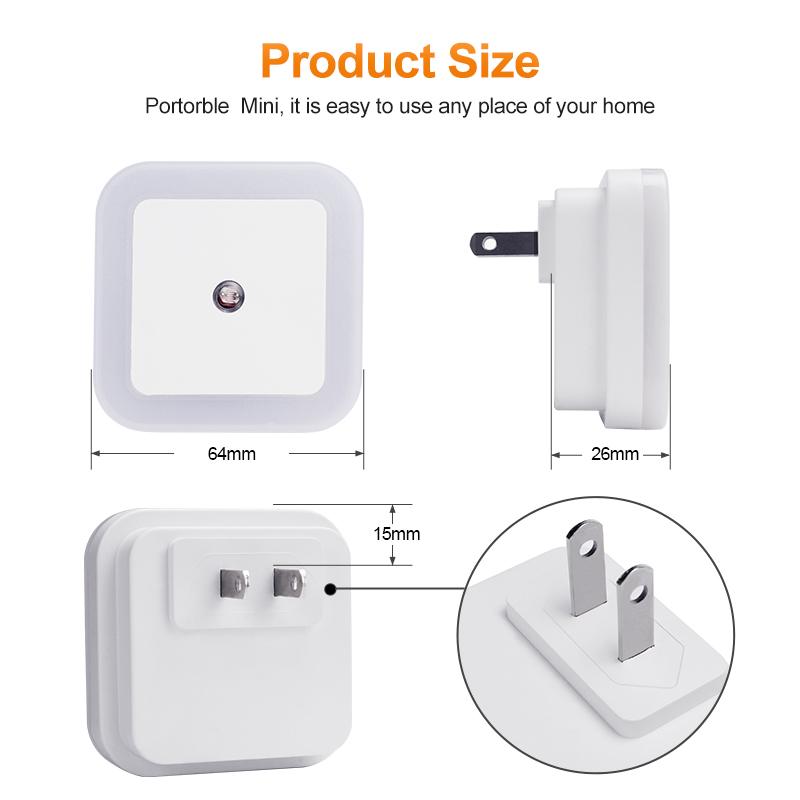 LEDナイトライト ミニライト センサー制御 110V 22 - Smart Baby Night Light のレビューと価格