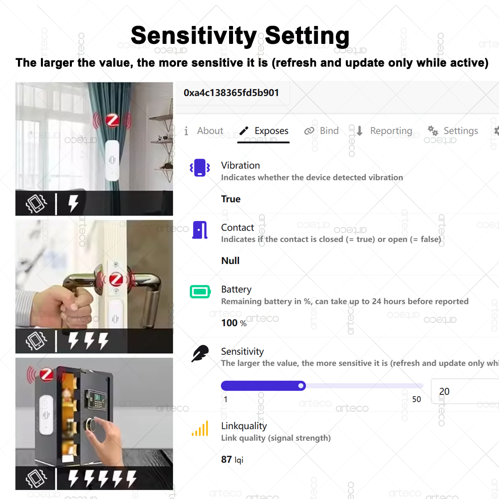 スマート ZigBee 3.0 振動センサー リモートモニタ - Smart Home Setup のレビューと価格