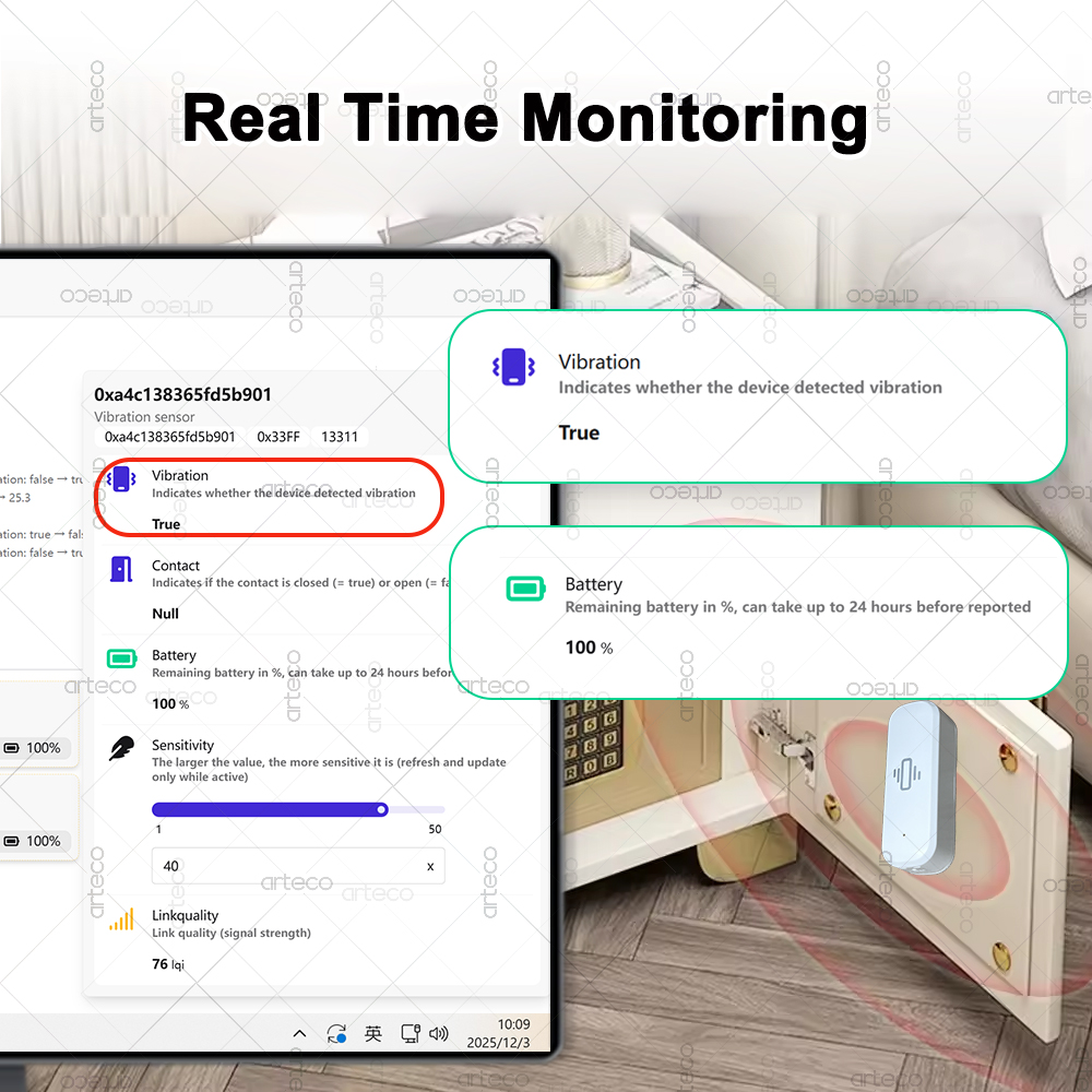 スマート ZigBee 3.0 振動センサー リモートモニタ - Smart Home Setup のレビューと価格