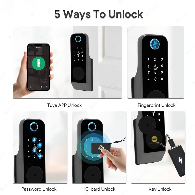 防水指紋ロック Tuya Wifi リモートコントロール B - Smart Home Keyestudio のレビューと価格