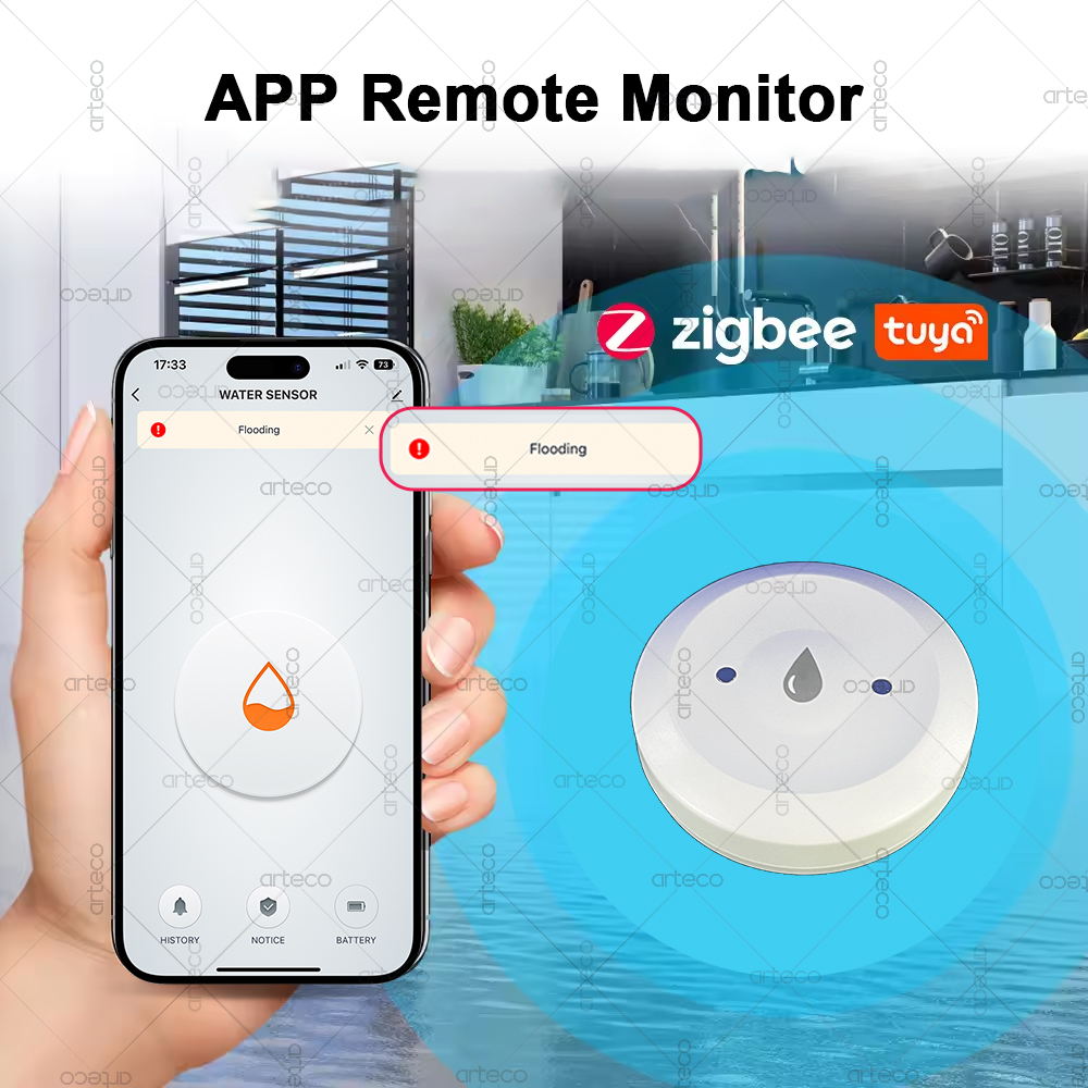 Tuya スマート Zigbee 水センサー 洪水水漏れ検出 - Smart Home Setup のレビューと価格