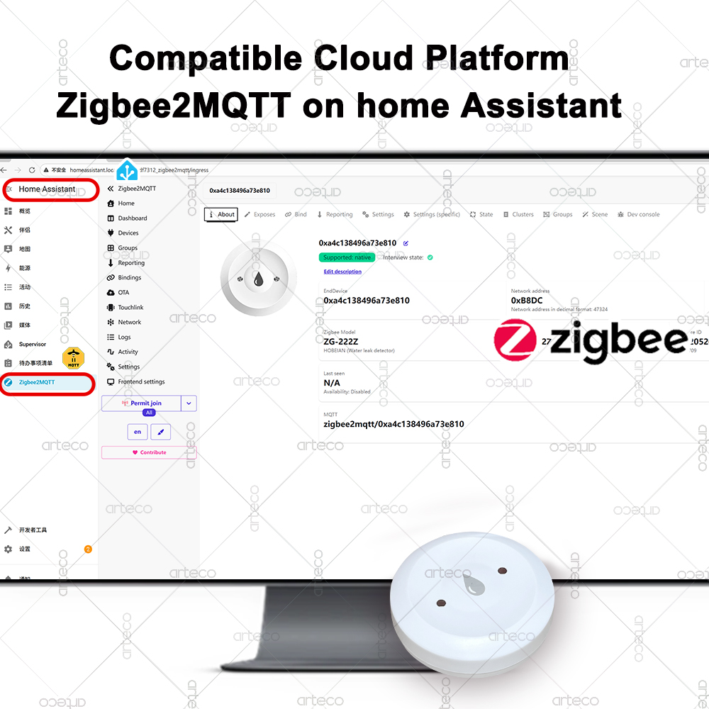 Tuya スマート Zigbee 水センサー 洪水水漏れ検出 - Smart Home Setup のレビューと価格