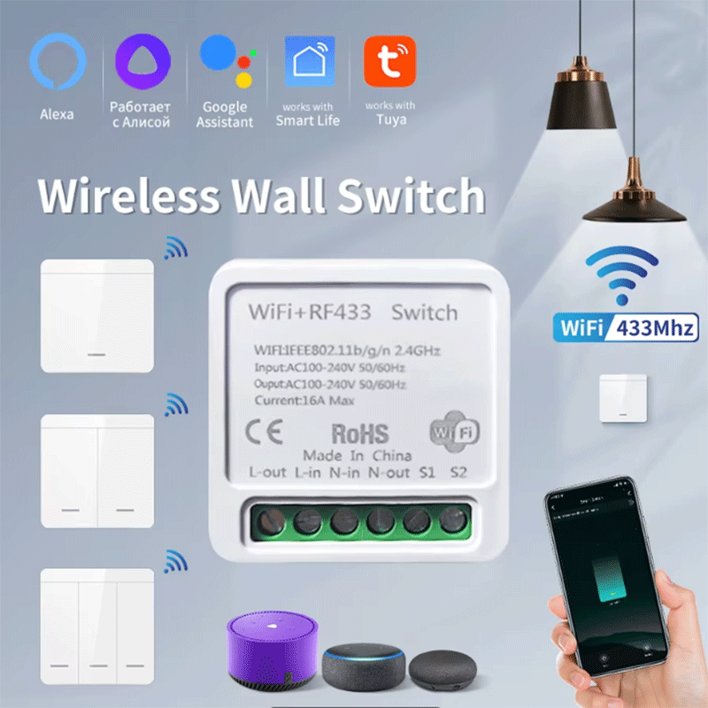 Tuya WiFiスマートライトスイッチ スマートホーム ワ - Smart Home Tuya のレビューと価格