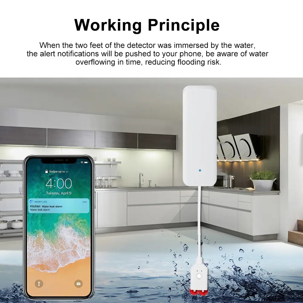 Tuya-漏水センサー,水,オーバーフローレベル,セキュリテ - Smart Home Ikea のレビューと価格