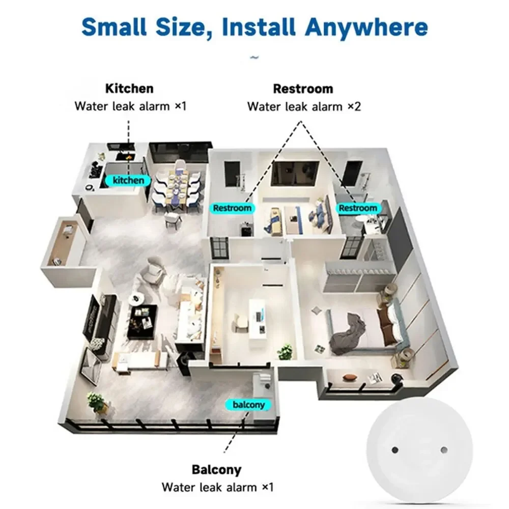 Zigbee3.0 水漏れ洪水センサー スマート浸水警報器  - Smart Home Ikea のレビューと価格