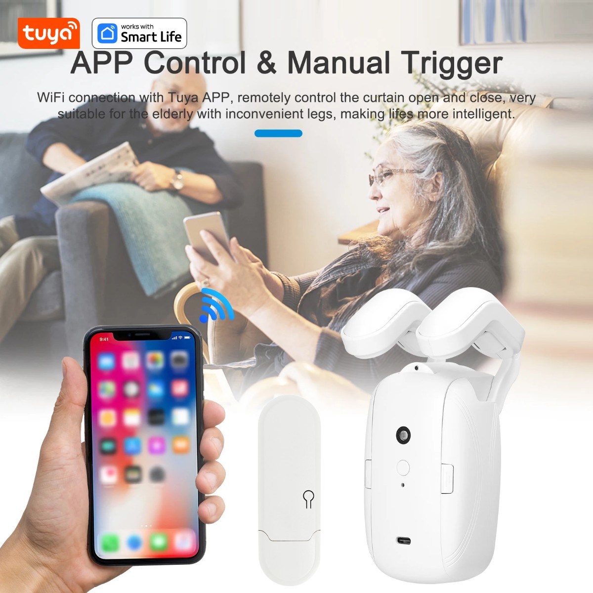 1/2個入り Tuya スマートWiFiカーテンロボット ( - Smart Home Living のレビューと価格