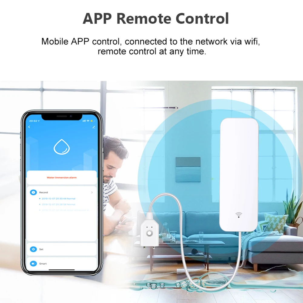 Tuya WiFi Zigbee 水センサー スマート漏水検 - Smart Home Ikea のレビューと価格