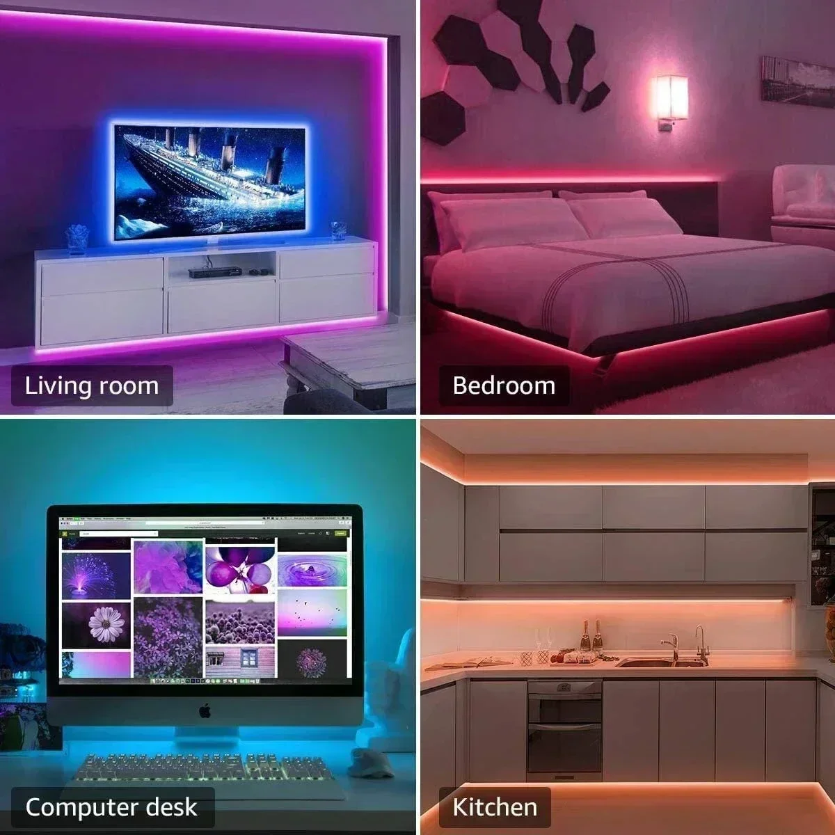 スマートRGB LEDゲーミングライトストリップ USBクリ - Smart Home Setup のレビューと価格
