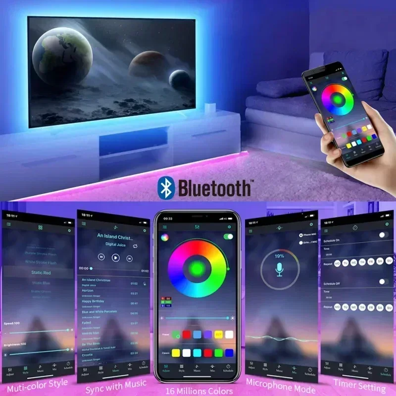 スマートRGB LEDゲーミングライトストリップ USBクリ - Smart Home Setup のレビューと価格