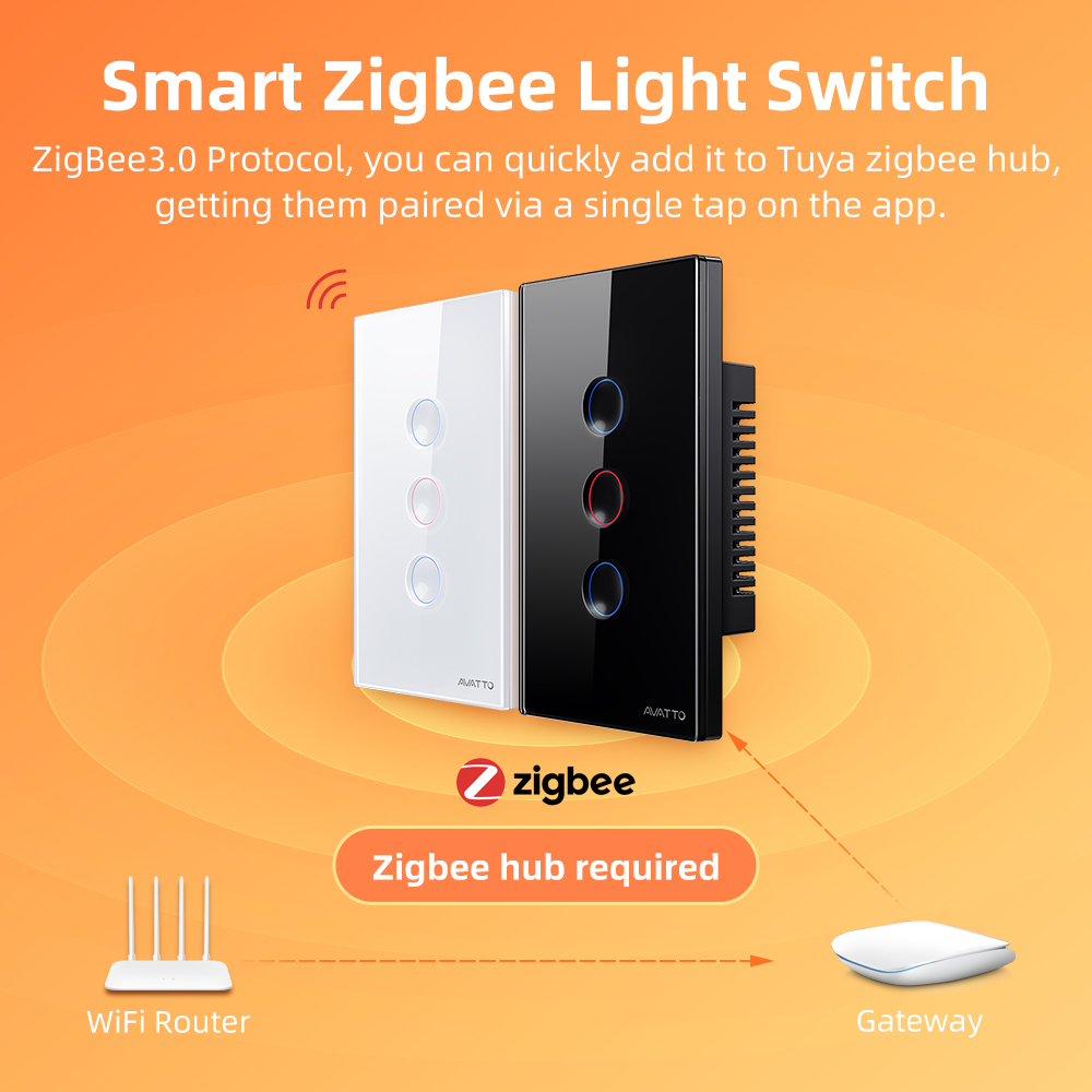 AVATTO 1/2/3/4 ギャング ZigBee スマー - Smart Home Tuya のレビューと価格
