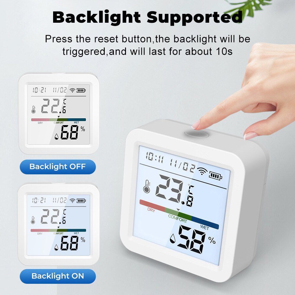 Tuya zigbeeスマートホーム温度湿度センサーバックラ - Smart Home Living のレビューと価格
