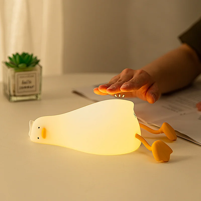 充電式 LED ナイトライトかわいいアヒルシリコーンパッティ - Smart Baby Night Light のレビューと価格