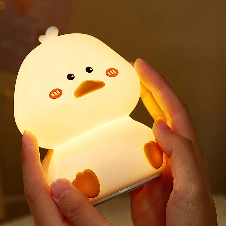 充電式 LED ナイトライトかわいいアヒルシリコーンパッティ - Smart Baby Night Light のレビューと価格
