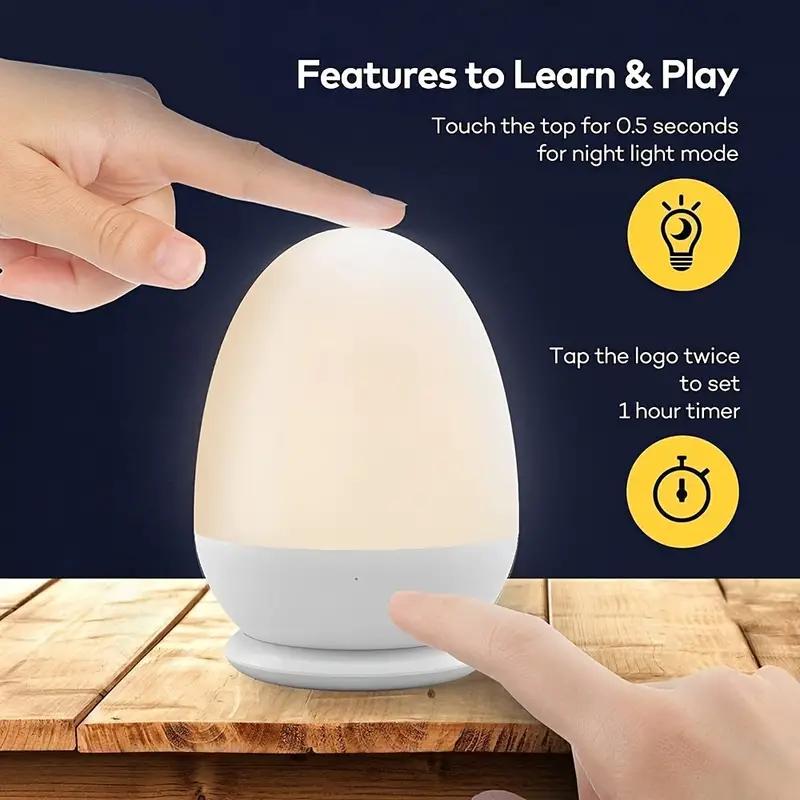 充電式のポータブルエッグナイトライト,ベビーケア用のタッチラ - Smart Baby Night Light のレビューと価格