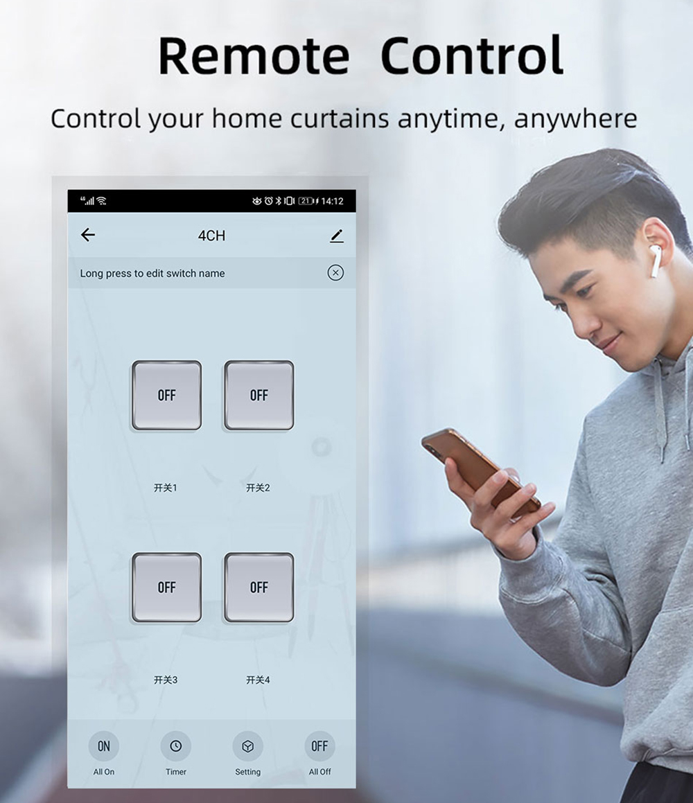 Tuya 4CH Zigbeeスイッチリレーモジュール US - Smart Home Tuya のレビューと価格