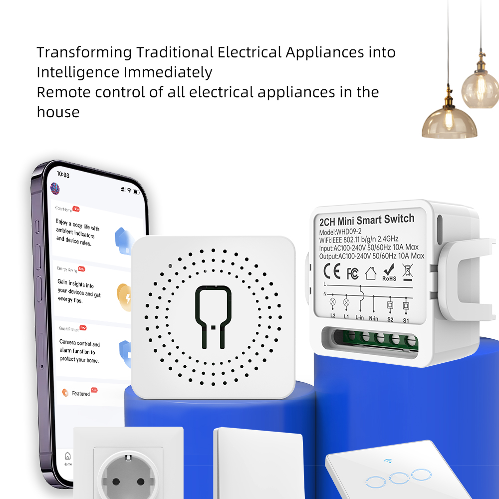 2ウェイTuyaスマートスイッチ2連スマートライトブレーカー - Smart Home Ikea のレビューと価格