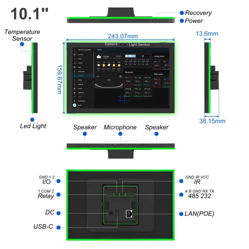 ホームアシスタント10.1インチAndroid 14スマート - Smart Home Setup のレビューと価格