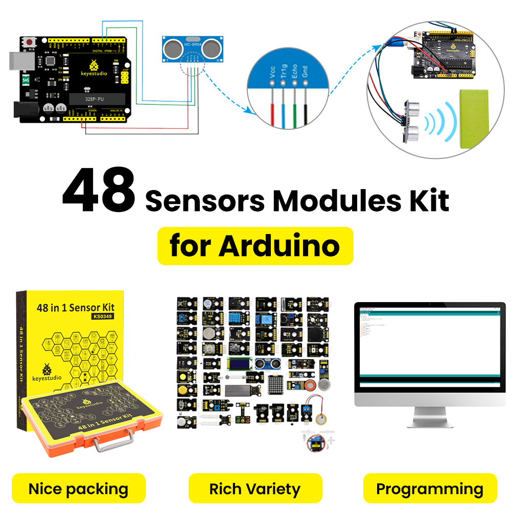 Keyestudio 48 in 1 センサースターターキッ - Smart Home Keyestudio のレビューと価格
