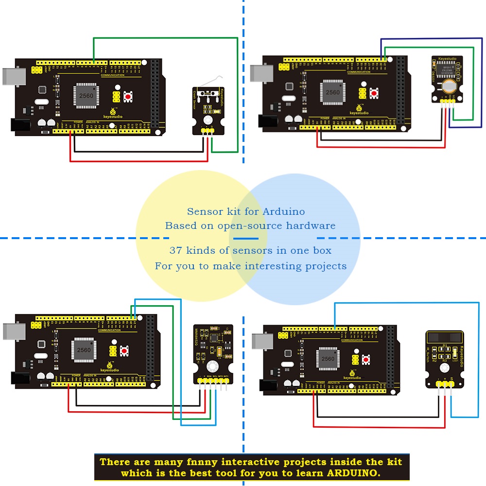 Keyestudio 新しいセンサースターターキット V2. - Smart Home Keyestudio のレビューと価格