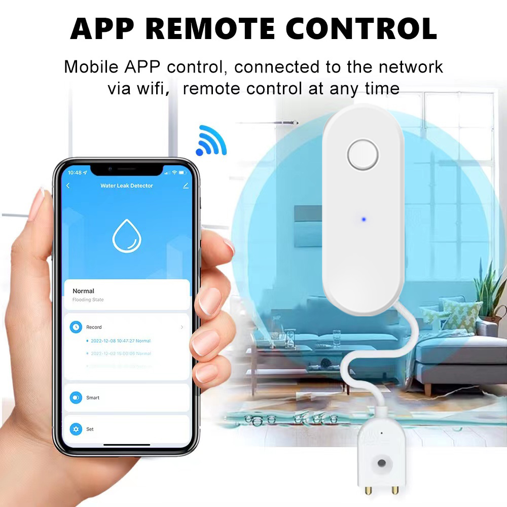 Tuya WiFi スマート水漏れセンサー液体漏れ警報オーバ - Smart Home Ikea のレビューと価格